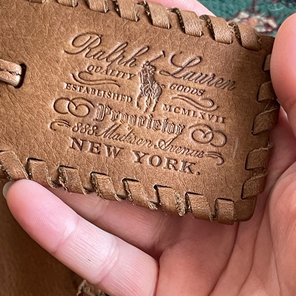 Polo by Ralph Lauren Tan Leather Fringe Shoulder Bag - Picture 3 of 9